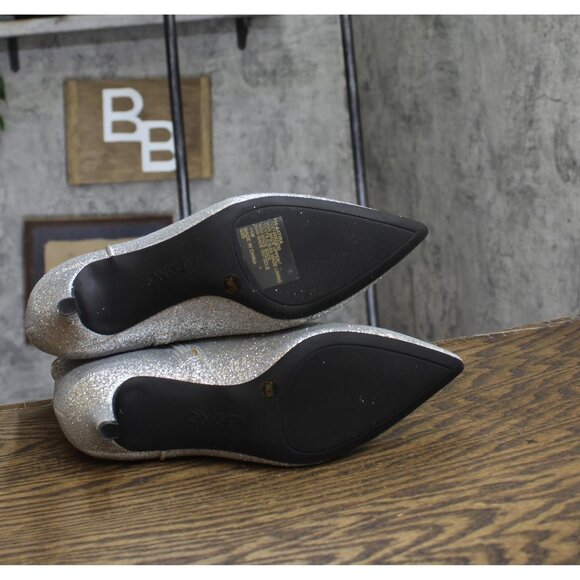 NWT On 34th Womens Tulip Aatira Booties 10019682200 Silver Glitter Gray 7.5M - Picture 8 of 10